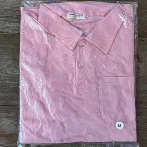 AMERICAN TRENCH Men's Short Sleeve Polo Shirt size M in Pink BRAND NEW